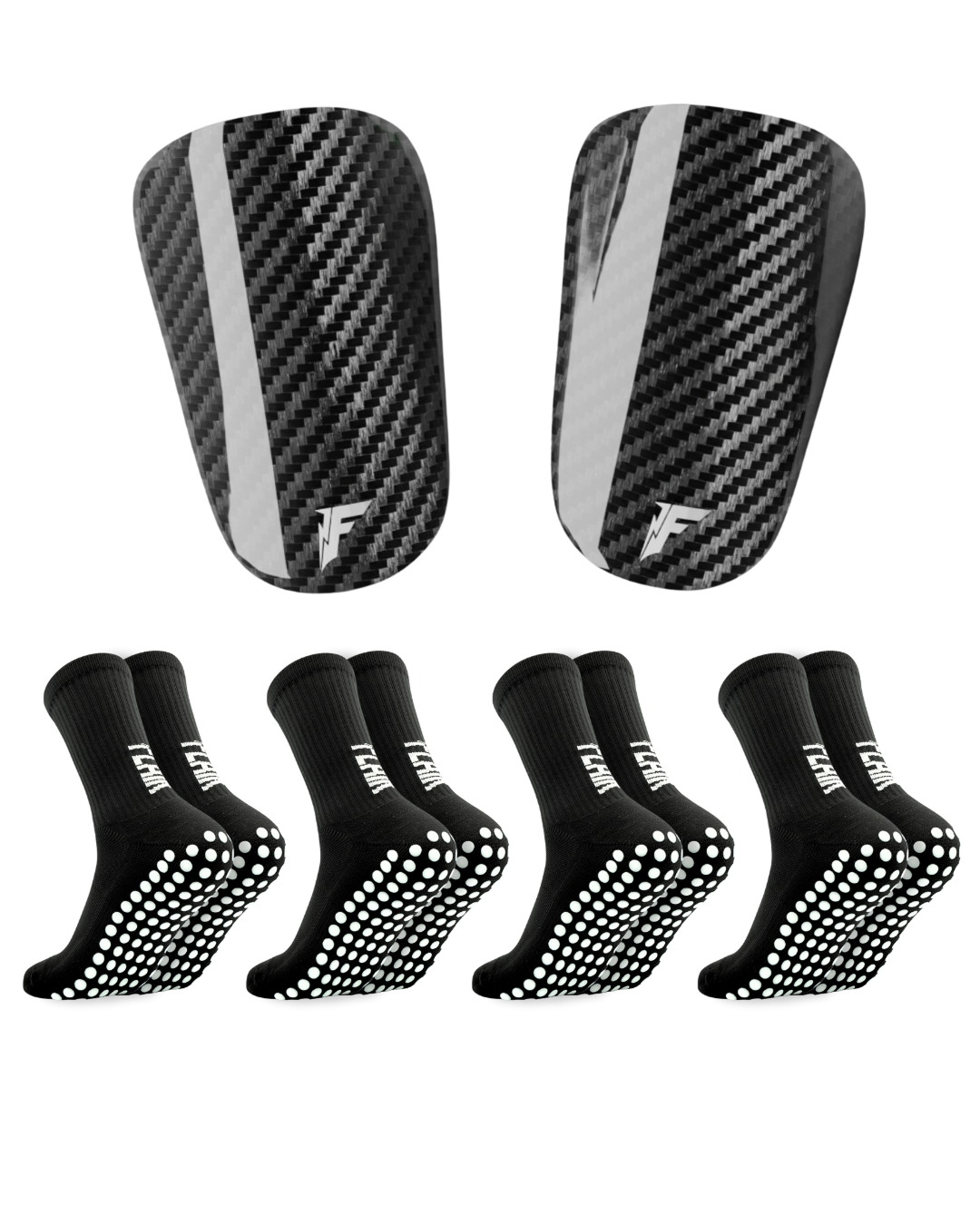 Carbon Schienbeinschoner-Paket