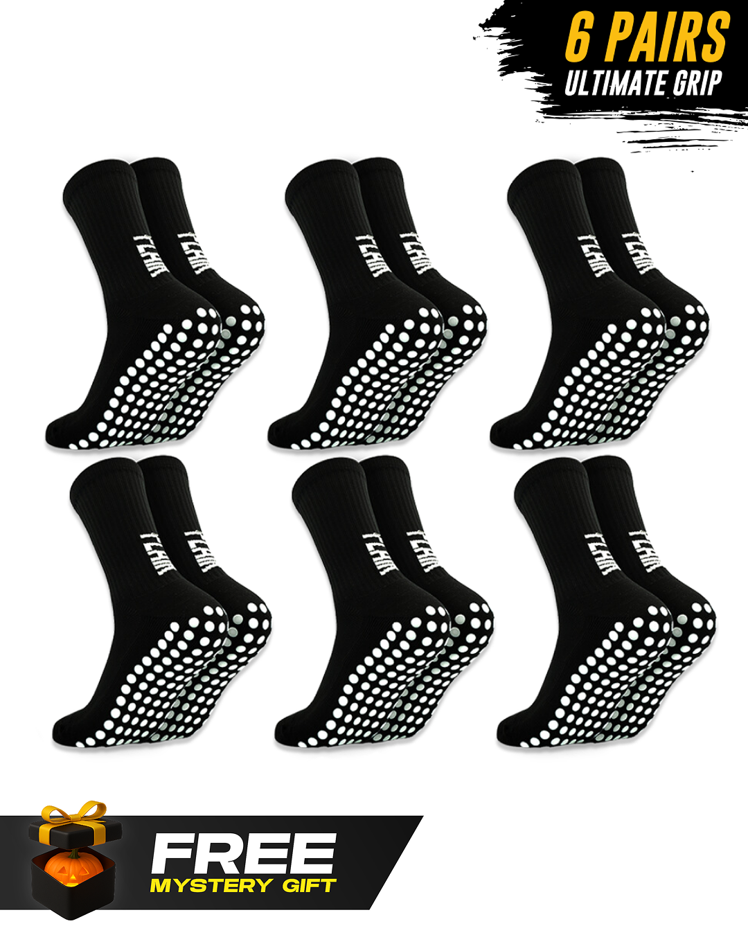 Monster Grip 6-Pack - Meias Pro Grip