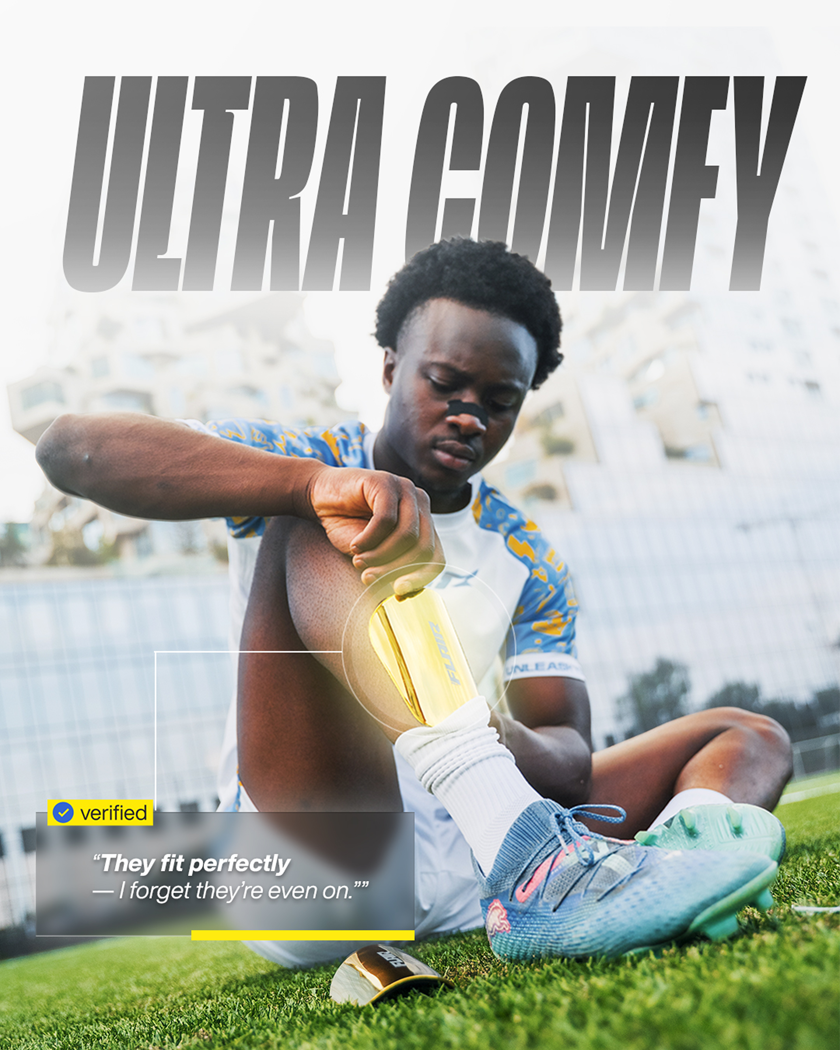 Gouden scheenbeschermers