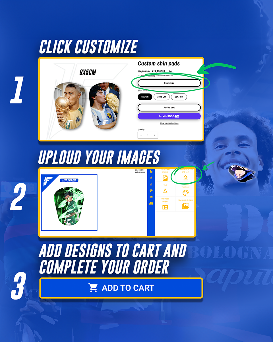 Personalisierte Mini-Schienbeinschoner<br>