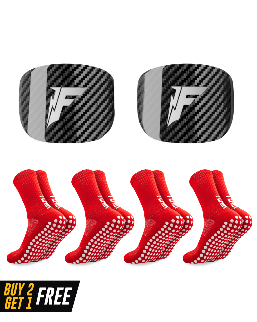 Pack de protège-tibias en carbone