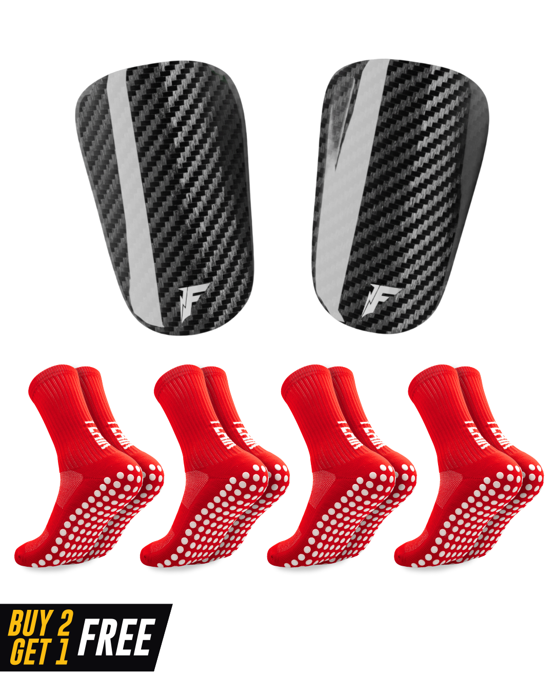 Pack de protège-tibias en carbone