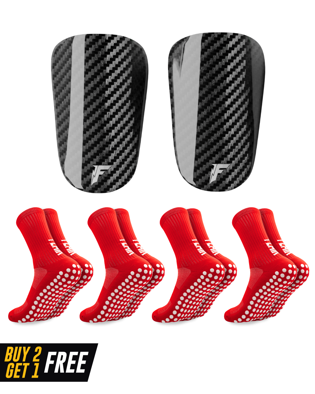 Pack de protège-tibias en carbone