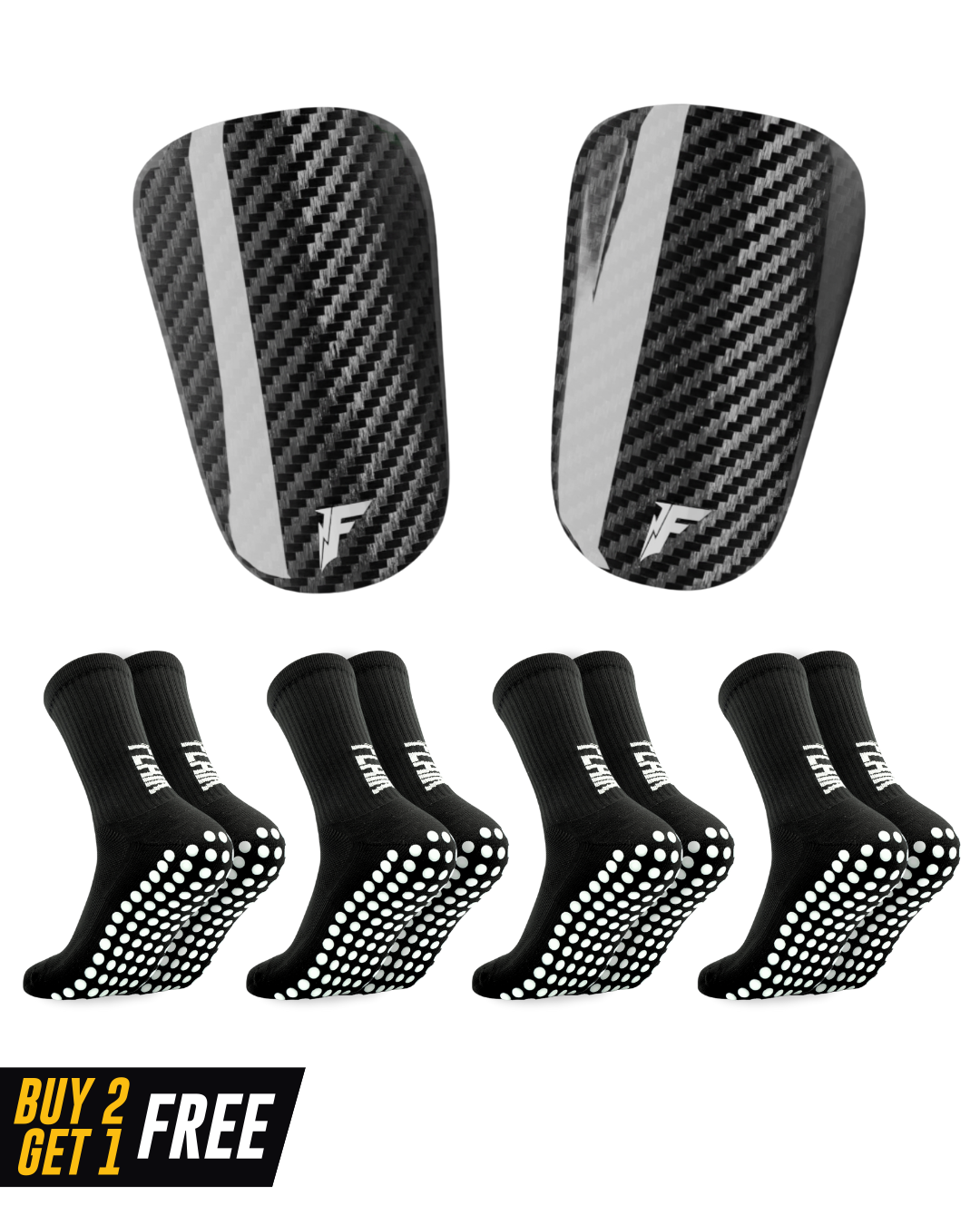 Pack de protège-tibias en carbone