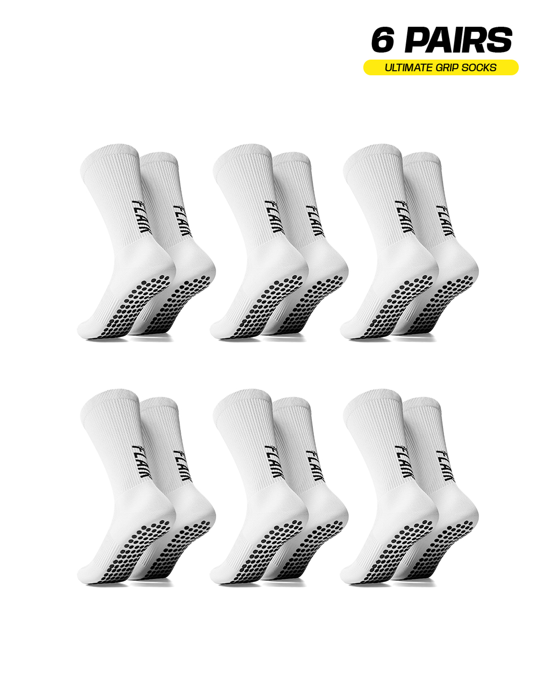 Paquete de 6 calcetines Pro Grip