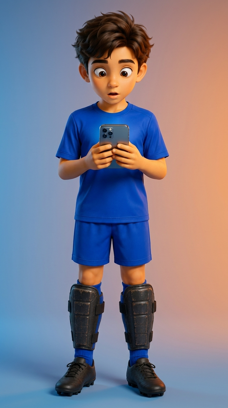 De voetbalvideogame
